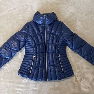 Guess Women's Navy Puffer Jacket